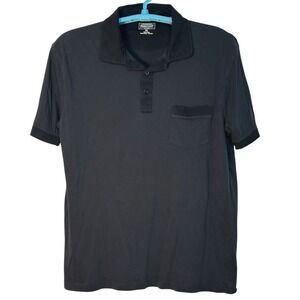 Pendleton Polo Shirt Pocket Short Sleeve Cotton Casual Black XL‎